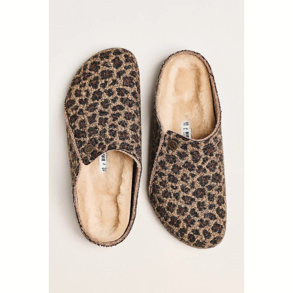 NEW Birkenstock Sizes 40, 41 Zermatt Wool Felt Shearling Clogs - Toffee Melange